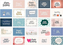 Laden Sie das Bild in den Galerie-Viewer, Edition Seidel Set 25 Geburtstagskarten Postkarten Glückwunschkarte Grußkarte Geburtstag Geburtstagskarte Mann Frau Kinder für ihn für sie Karten Happy Birthday Sprüche (27722)