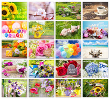 Laden Sie das Bild in den Galerie-Viewer, Edition Seidel Set 20 exklusive Premium Geburtstagskarten mit Umschlag. Glückwunschkarte Grusskarte zum Geburtstag. Geburtstagskarte Mann Frau Karten Billet Happy Birthday (SW02) (Set 3) (21240)