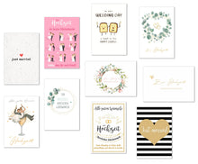 Load image into Gallery viewer, Edition Seidel Set 10 exklusive Hochzeitskarten mit Umschlägen. Glückwunschkarten Klappkarten Doppelkarten Grusskarten zur Hochzeit Hochzeitskarte Spruch Karte für Brautpaar sie ihn (20191)