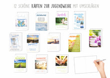 Laden Sie das Bild in den Galerie-Viewer, Edition Seidel Set 12 Karten zur Jugendweihe mit Umschlägen (29572)