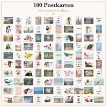 Laden Sie das Bild in den Galerie-Viewer, Edition Seidel Set 100 Postkarten mit Sprüchen. Spruchkarten Motivation Tiere lustig Leben Liebe Freundschaft Geschenk Deko Postcrossing 100 verschiedene Motive (36706)