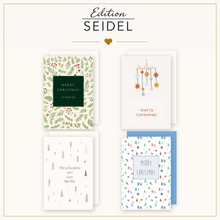 Laden Sie das Bild in den Galerie-Viewer, Edition Seidel Set 20 Weihnachtskarten mit Umschlag. Grußkarten Doppelkarten Klappkarten Kartenset Frohe Weihnachten Merry Christmas Rentier Weihnachtsmann Weihnachtsgrüße (SW026) (36705)