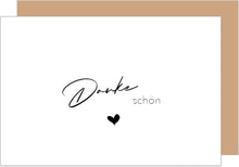 Laden Sie das Bild in den Galerie-Viewer, Edition Seidel Premium Glückwunschkarte mit Umschlag. Dankeskarte Grußkarte Billet Danke Danksagung Dankeschön Mann Frau Freund Freundin Herz (D150 SW025)