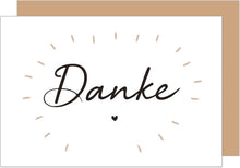 Laden Sie das Bild in den Galerie-Viewer, Edition Seidel Premium Glückwunschkarte mit Umschlag. Dankeskarte Grußkarte Billet Danke Danksagung Dankeschön Mann Frau Freund Freundin Herz (D149 SW025)