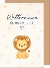 Laden Sie das Bild in den Galerie-Viewer, Edition Seidel Premium Glückwunschkarte zur Geburt mit Umschlag. Karte Grußkarte Babykarte Willkommen kleines Wunder Mädchen Junge Baby Kind (E307 SW025)