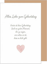 Laden Sie das Bild in den Galerie-Viewer, Edition Seidel Premium Glückwunschkarte zum Geburtstag mit Umschlag. Grußkarte Karte Geburtstagskarte Spruch für Mann Frau Freund Freundin Liebe Kompliment Herz (G4104 SW126)