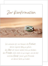 Laden Sie das Bild in den Galerie-Viewer, Edition Seidel Premium Glückwunschkarte zur Konfirmation mit Umschlag. Konfirmationskarte mit Spruch Karte Grusskarte Stein Fisch Junge Mädchen (KF290 SW022)