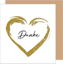Laden Sie das Bild in den Galerie-Viewer, Edition Seidel Premium quadratische Glückwunschkarte mit Umschlag. Dankeskarte Grußkarte Danke Danksagung Dankeschön Mann Frau Freund Freundin Herz (DQ101 SW025)