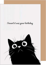Laden Sie das Bild in den Galerie-Viewer, Edition Seidel Premium Geburtstagskarte mit Umschlag. Glückwunschkarte Grußkarte Karte mit Spruch Geburtstag Happy Birthday Mann Frau Kind Katze (G3634 SW024)