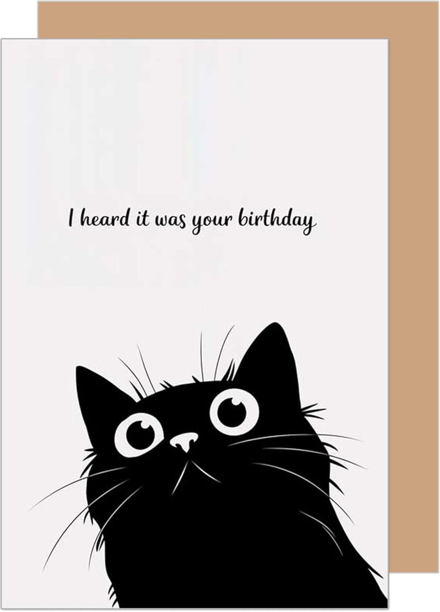 Lustige Geburtstagskarte Für Mama Mit Katze – „Love You This Much“-Design Inkl. Umschlag