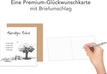 Laden Sie das Bild in den Galerie-Viewer, Edition Seidel Premium quadratische Trauerkarte mit Umschlag. Beileidskarte Karte mit Spruch In stiller Trauer Mitgefühl stille Anteilnahme Abschied herzliches Beileid (TQ132 SW025)