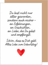 Laden Sie das Bild in den Galerie-Viewer, Edition Seidel Premium Geburtstagskarte mit Umschlag. Glückwunschkarte Grußkarte Karte Geburtstag Mann Frau Freund Freundin schöner Spruch (G3809 SW025)
