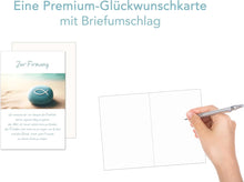 Laden Sie das Bild in den Galerie-Viewer, Edition Seidel Premium Glückwunschkarte zur Firmung mit Umschlag. Firmungskarte mit Spruch Fisch Strand Sand (FI141 SW024)