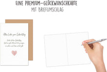 Laden Sie das Bild in den Galerie-Viewer, Edition Seidel Premium Glückwunschkarte zum Geburtstag mit Umschlag. Grußkarte Karte Geburtstagskarte Spruch für Mann Frau Freund Freundin Liebe Kompliment Herz (G4098 SW126)