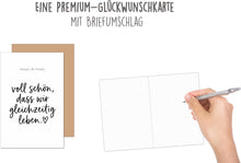 Laden Sie das Bild in den Galerie-Viewer, Edition Seidel Premium Glückwunschkarte zum Geburtstag mit Umschlag. Geburtstagskarte Grußkarte Karte Klappkarte Spruch Happy Birthday Mann Frau Freunde Freundschaft Glück Liebe Herz (G4394 SW026)