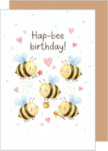 Laden Sie das Bild in den Galerie-Viewer, Edition Seidel Premium Glückwunschkarte zum Geburtstag mit Umschlag. Grußkarte Karte Geburtstagskarte Spruch Englisch Happy Birthday für Frau Mann Freund Freundin Kind Bienen (G3899 SW026)