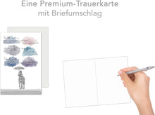 Laden Sie das Bild in den Galerie-Viewer, Edition Seidel Premium Trauerkarte mit Umschlag. Beileidskarte Trauer Karte mit Spruch Trauer Abschied Teilnahme Mitgefühl (T1100 SW023)