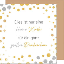 Laden Sie das Bild in den Galerie-Viewer, Edition Seidel Premium quadratische Glückwunschkarte mit Umschlag. Dankeskarte Grußkarte Danke Danksagung Dankeschön Mann Frau Freund Freundin gold silber (DQ105 SW025)