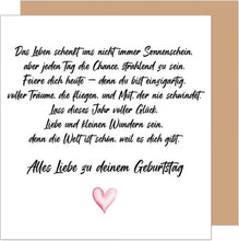 Laden Sie das Bild in den Galerie-Viewer, Edition Seidel Premium quadratische Geburtstagskarte mit Umschlag. Glückwunschkarte Geburtstag Karte mit Spruch für Mann Frau Freund Freundin (GQ480 SW025)