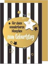 Laden Sie das Bild in den Galerie-Viewer, Edition Seidel Premium Geburtstagskarte mit Goldprägung und Umschlag. Glückwunschkarte Grusskarte Billet Geburtstag Happy Birthday Mann Frau Karte (G2324 SW023)