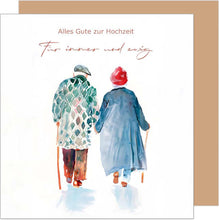 Laden Sie das Bild in den Galerie-Viewer, Quadratische Glückwunschkarte zur Hochzeit mit Umschlag. Just Married Für immer und ewig (HQ105 SW025)