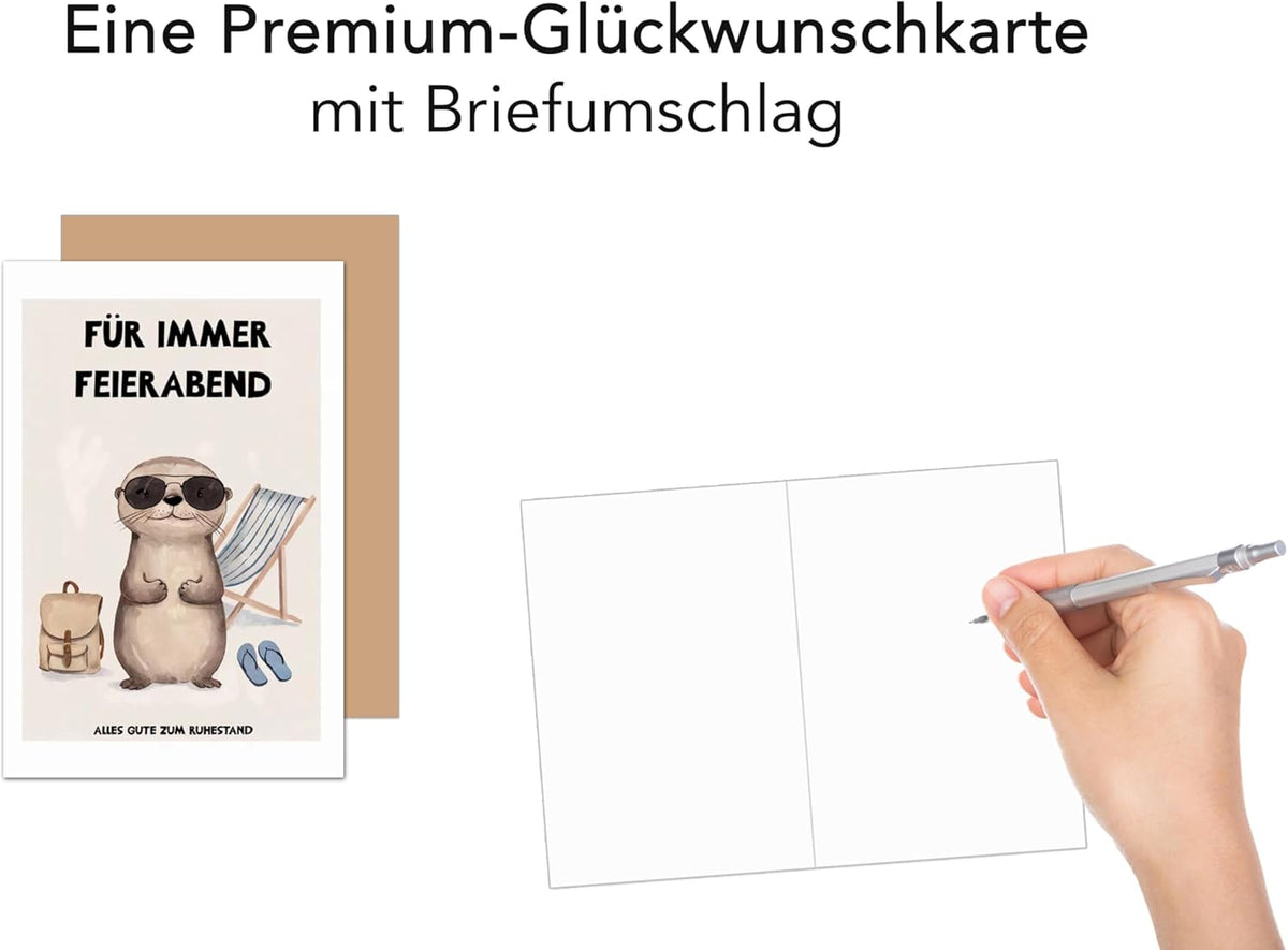 Edition Seidel Biglietto di auguri per la pensione con busta, biglietto di auguri con scritta Billet Pension Abschied Rente Ruhe Mann Frau (R135 SW024 Edition Seidel Biglietto di auguri per la pensione con busta, biglietto di auguri con scritta Billet Pension Abschied Rente Ruhe Mann Frau (R135 SW024