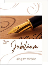Laden Sie das Bild in den Galerie-Viewer, Edition Seidel Premium Glückwunschkarte zum Jubiläum mit Umschlag. Jubiläumskarte Ehrentag Grusskarte Billet Mann Frau Feier Firma Ehe (J123 SW023)