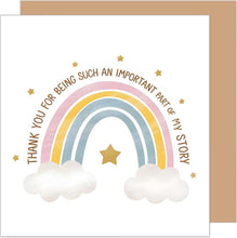 Laden Sie das Bild in den Galerie-Viewer, Edition Seidel Premium quadratische Glückwunschkarte mit Umschlag. Dankeskarte Grußkarte Danke Danksagung Dankeschön Mann Frau Freund Freundin Regenbogen (DQ103 SW025)