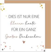 Laden Sie das Bild in den Galerie-Viewer, Edition Seidel Premium quadratische Glückwunschkarte mit Umschlag. Dankeskarte Grußkarte Danke Danksagung Dankeschön Mann Frau Freund Freundin Herz (DQ102 SW025)