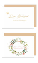 Load image into Gallery viewer, Edition Seidel Set 10 exklusive Hochzeitskarten mit Umschlägen. Glückwunschkarten Klappkarten Doppelkarten Grusskarten zur Hochzeit Hochzeitskarte Spruch Karte für Brautpaar sie ihn (20191)