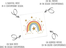 Laden Sie das Bild in den Galerie-Viewer, Edition Seidel Premium quadratische Glückwunschkarte mit Umschlag. Dankeskarte Grußkarte Danke Danksagung Dankeschön Mann Frau Freund Freundin Regenbogen (DQ104 SW025)