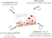 Laden Sie das Bild in den Galerie-Viewer, Edition Seidel Premium Trauerkarte mit Umschlag. Beileidskarte Trauer Karte In tiefem Mitgefühl Anteilnahme Beileid Blumenfeld Mohnblume (T1198 SW025)