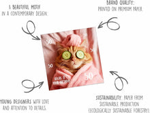 Laden Sie das Bild in den Galerie-Viewer, Edition Seidel Premium quadratische Glückwunschkarte zum 50. Geburtstag mit Umschlag. Geburtstagskarte Karte mit englischem Text für Mann Frau Freund Freundin Katze (GQ474 SW025)