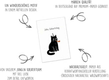 Laden Sie das Bild in den Galerie-Viewer, Edition Seidel Premium Glückwunschkarte zum Geburtstag mit Umschlag. Grußkarte Karte Geburtstagskarte Spruch für Mann Frau Freund Freundin Partner Katze Party lustig grumpy (G3937 SW026)