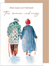 Laden Sie das Bild in den Galerie-Viewer, Glückwunschkarte zur Hochzeit mit Umschlag aus Kraftpapier. Just Married Wedding Für immer und ewig Mann Frau (H481 SW024)