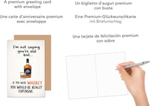 Laden Sie das Bild in den Galerie-Viewer, Edition Seidel Premium Geburtstagskarte mit Umschlag. Glückwunschkarte Grußkarte Karte mit Spruch Geburtstag Happy Birthday Mann Frau Whiskey lustig (G3669 SW024)
