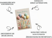 Laden Sie das Bild in den Galerie-Viewer, Edition Seidel Premium Glückwunschkarte zum Geburtstag mit Umschlag. Geburtstagskarte Grußkarte Karte Klappkarte Spruch Englisch Happy Birthday Mann Frau Kreativität Stickerei (G4384 SW026)