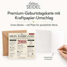 Laden Sie das Bild in den Galerie-Viewer, Edition Seidel Premium quadratische Glückwunschkarte zum 18. Geburtstag mit Umschlag. Grußkarte Karte Spruch Alles Gute für Frau Mann Jahrgang 2008 volljährig achtzehn lustig (GQ909 SW026)