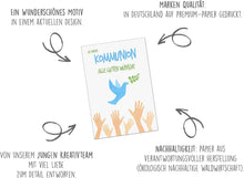 Laden Sie das Bild in den Galerie-Viewer, Edition Seidel Premium Glückwunschkarte zur Kommunion mit Umschlag. Eine einzelne Karte Kommunionskarte Grusskarte Hände Taube Zweig Junge Mädchen (KO245 SW022)