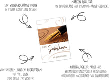 Laden Sie das Bild in den Galerie-Viewer, Edition Seidel Premium Glückwunschkarte zum Jubiläum mit Umschlag. Jubiläumskarte Ehrentag Grusskarte Billet Mann Frau Feier Firma Ehe (J123 SW023)