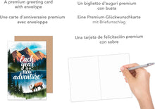 Laden Sie das Bild in den Galerie-Viewer, Edition Seidel Premium Geburtstagskarte mit Umschlag. Glückwunschkarte Grußkarte Karte mit Spruch Geburtstag Happy Birthday Mann Frau Natur Abenteuer (G3696 SW024)