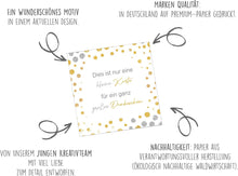 Laden Sie das Bild in den Galerie-Viewer, Edition Seidel Premium quadratische Glückwunschkarte mit Umschlag. Dankeskarte Grußkarte Danke Danksagung Dankeschön Mann Frau Freund Freundin gold silber (DQ105 SW025)