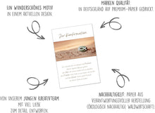 Laden Sie das Bild in den Galerie-Viewer, Edition Seidel Premium Glückwunschkarte zur Konfirmation mit Umschlag. Konfirmationskarte mit Spruch Karte Grusskarte Stein Fisch Junge Mädchen (KF290 SW022)