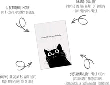Laden Sie das Bild in den Galerie-Viewer, Edition Seidel Premium Geburtstagskarte mit Umschlag. Glückwunschkarte Grußkarte Karte mit Spruch Geburtstag Happy Birthday Mann Frau Kind Katze (G3634 SW024)