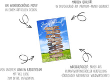 Laden Sie das Bild in den Galerie-Viewer, Edition Seidel Premium Glückwunschkarte zum Abschied mit Umschlag. Abschiedskarte mit Spruch. Wegweiser, gute Wünsche. (AS126 SW024)