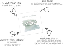 Laden Sie das Bild in den Galerie-Viewer, Edition Seidel Premium quadratische Glückwunschkarte zur Firmung mit Umschlag. Firmungskarte Fisch (FIQ108 SW025)