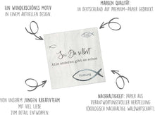 Laden Sie das Bild in den Galerie-Viewer, Edition Seidel Premium quadratische Glückwunschkarte zur Firmung mit Umschlag. Firmungskarte mit Spruch Fisch (FIQ116 SW025)