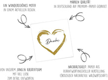 Laden Sie das Bild in den Galerie-Viewer, Edition Seidel Premium quadratische Glückwunschkarte mit Umschlag. Dankeskarte Grußkarte Danke Danksagung Dankeschön Mann Frau Freund Freundin Herz (DQ101 SW025)