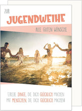 Laden Sie das Bild in den Galerie-Viewer, Edition Seidel Premium Glückwunschkarte zur Jugendweihe mit Umschlag. Jugendweihekarte Karte mit Spruch Grusskarte Meer Glück Junge Mädchen (JW135 SW024)