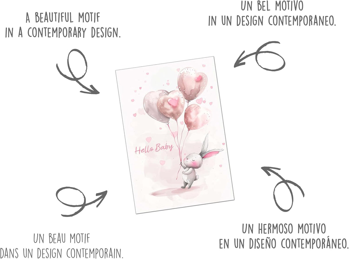 Edition Seidel Premium Babykarte Zur Geburt – 11,5x17 Cm, Mit Umschlag, Ohne Text